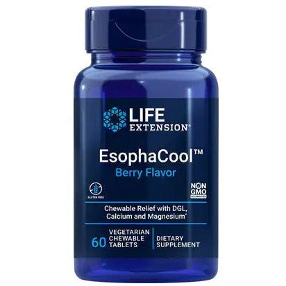 Life Extension EsophaCool Berry Flavor 60 vegetarian chewable tabs Kompleks wspierający przy refluksie - Sklep Witaminki.pl