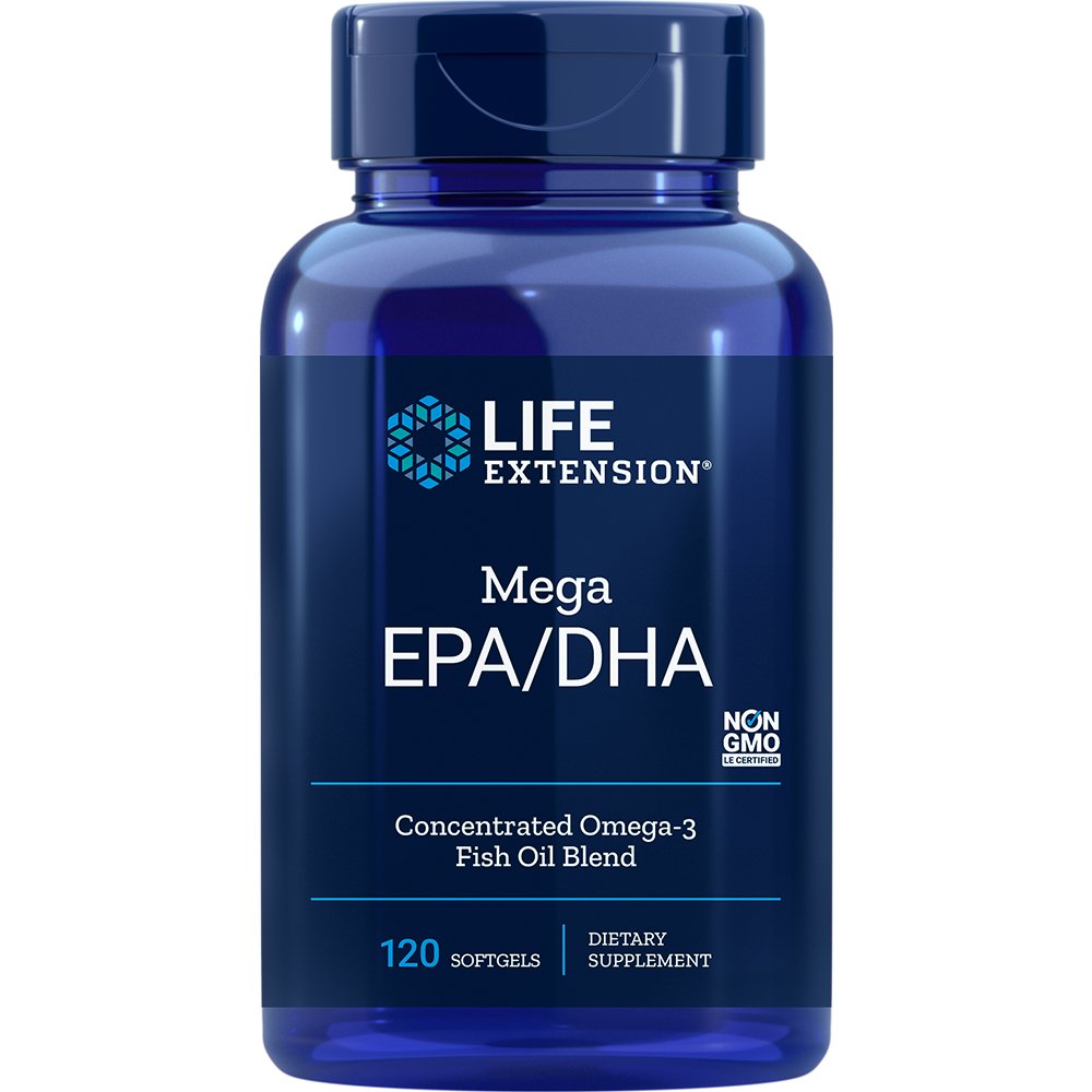 Witaminy i suplementy diety Life Extension Mega EPA/DHA 120 softgels - Sklep Witaminki.pl