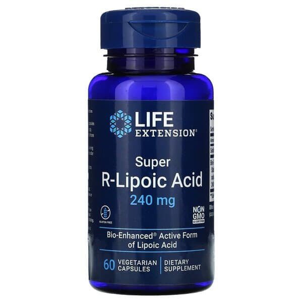 Life Extension Super R - Lipoic Acid 240 mg 60 vcaps Kwas Alfa Liponowy - Sklep Witaminki.pl