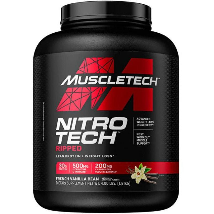 MuscleTech Nitro - Tech Ripped French Vanilla Bean 1810 g Odżywka Białkowa - Sklep Witaminki.pl