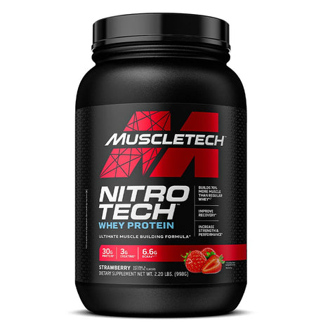 Witaminy i suplementy diety MuscleTech Nitro-Tech Strawberry 907 g - Sklep Witaminki.pl