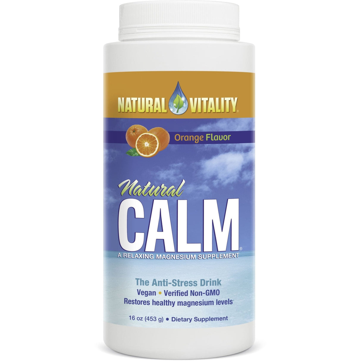 Witaminy i suplementy diety Natural Vitality Natural Calm 453 g Orange - Sklep Witaminki.pl