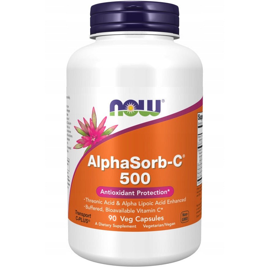 NOW Foods AlphaSorb - C 500 mg 90 vcaps Askorbinian Wapnia - Sklep Witaminki.pl