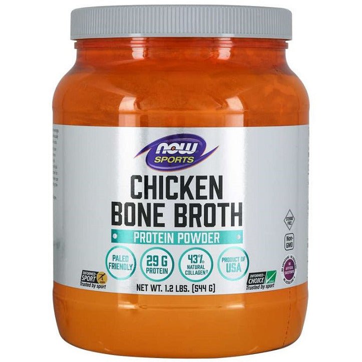 NOW Foods Bone Broth Chicken Powder 544 g Bulion z kości kurczaka - Sklep Witaminki.pl