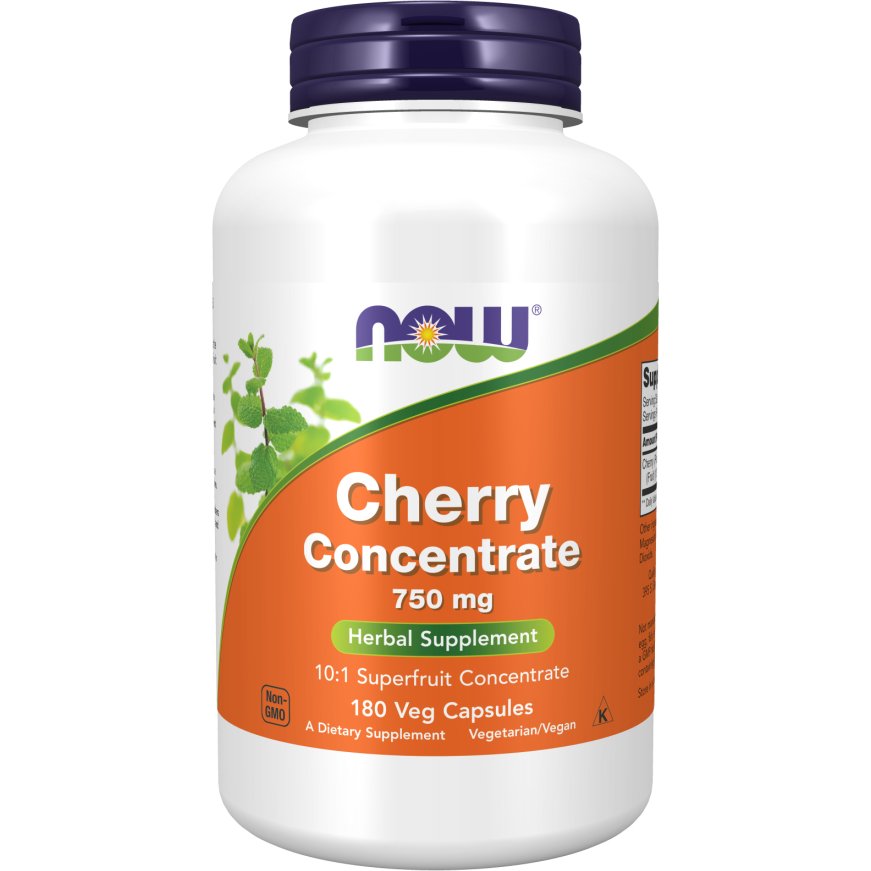 Witaminy i suplementy diety NOW Foods Cherry Concentrate 750 mg 90 vcaps - Sklep Witaminki.pl