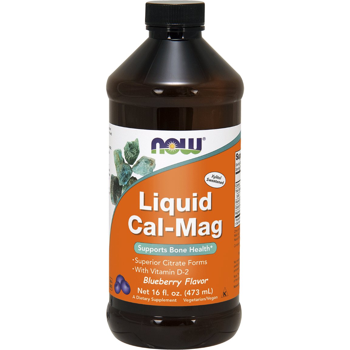NOW Foods Liquid Cal - Mag 473 ml Jagoda Kompleks minerałów - Sklep Witaminki.pl