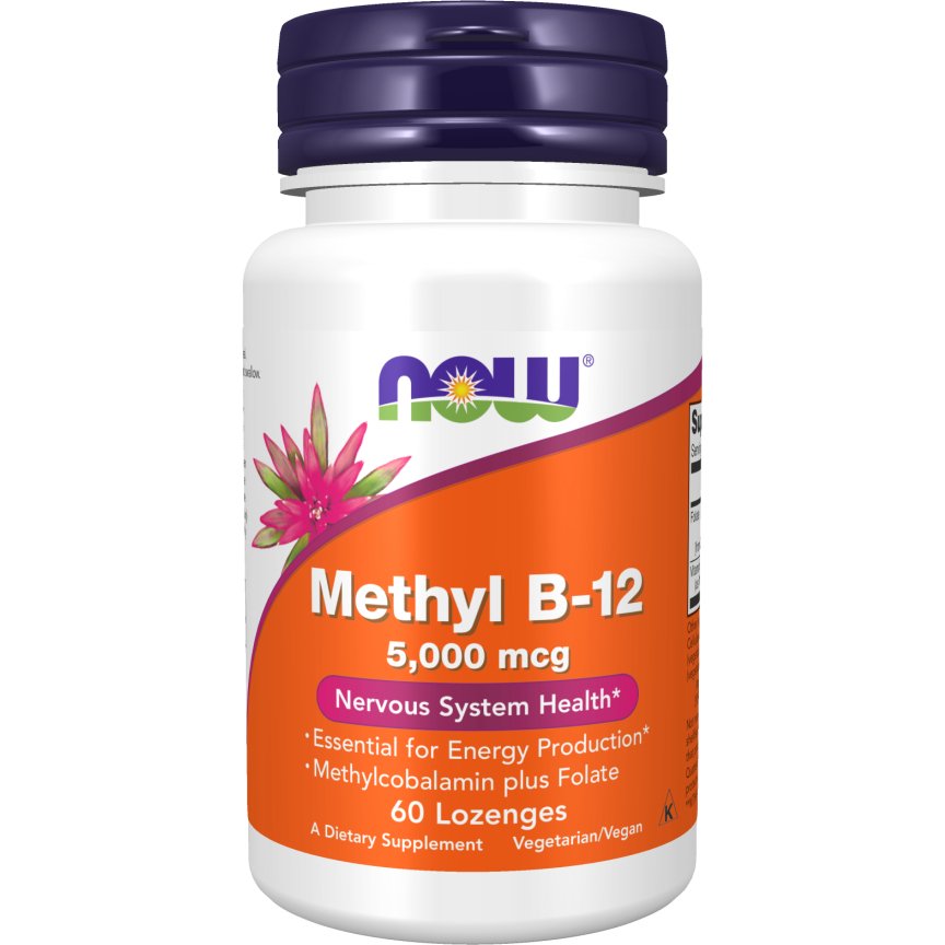 NOW Foods Methyl B - 12 5000 mcg 60 lozenges Witamina B12 - Kobalamina - Sklep Witaminki.pl