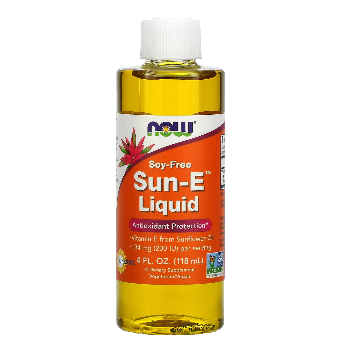 NOW Foods Sun - E Liquid 118 ml Witamina E - Sklep Witaminki.pl