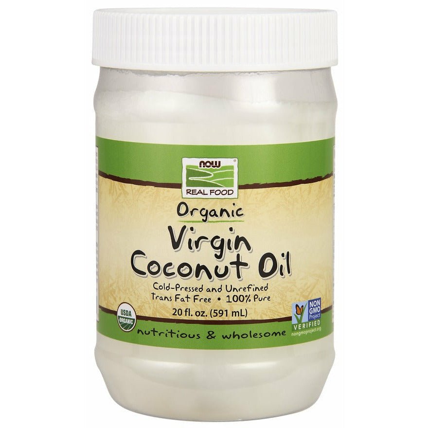 NOW Foods Virgin Coconut Cooking Oil Organic 100% Pure 591 ml Olej Kokosowy - Sklep Witaminki.pl