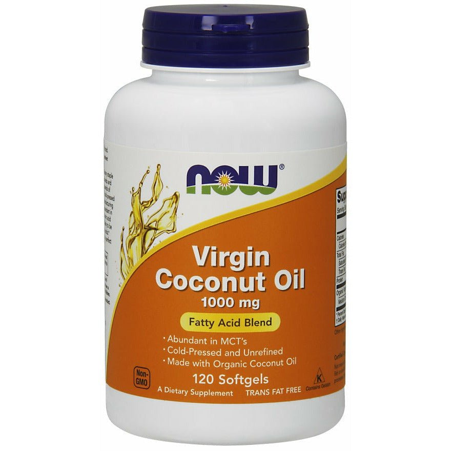Witaminy i suplementy diety NOW Foods Virgin Coconut Oil 1000 mg 120 softgels - Sklep Witaminki.pl