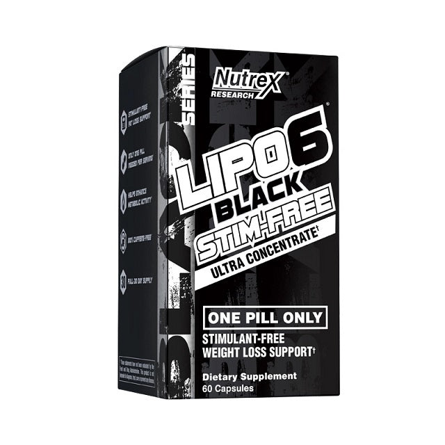 Nutrex Lipo - 6 Black Ultra Concentrate Stim - Free 60 caps Spalacz tłuszczu - Sklep Witaminki.pl