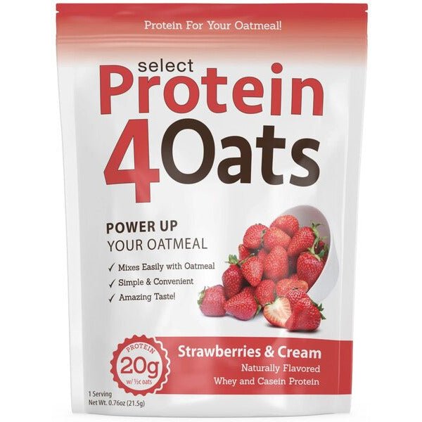 PEScience Select Protein 4 Oats Strawberries & Cream 258g - Sklep Witaminki.pl