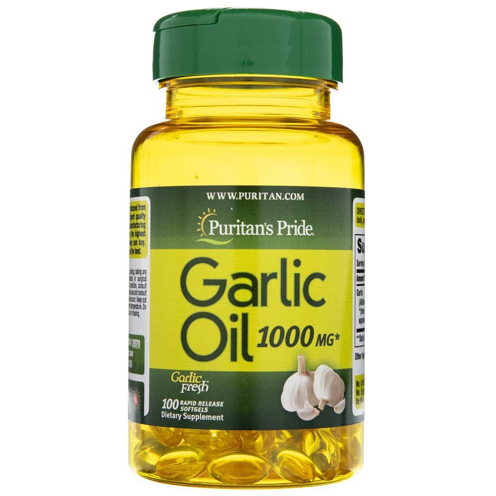 Puritan's Pride Olej czosnkowy 1000 mg 100 caps Czosnek - Sklep Witaminki.pl