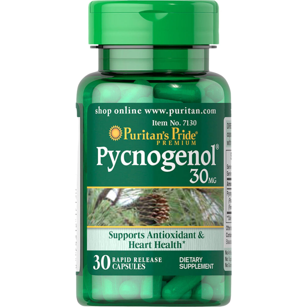 Puritan's Pride Pycnogenol 30 mg 30 caps Ekstrakt z Kory Sosny - Sklep Witaminki.pl