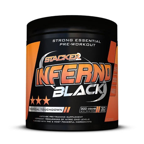 Witaminy i suplementy diety Stacker2 Europe Inferno Black Tropical Touchdown 300 g - Sklep Witaminki.pl