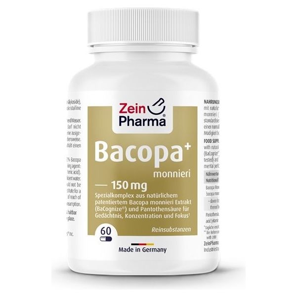 Zein Pharma Bacopa Monnieri+ 150mg 60 caps Bakopa Drobnolistna - Sklep Witaminki.pl