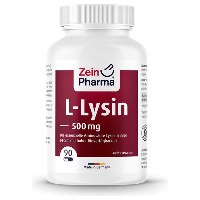 Zein Pharma L - Lysine 500mg 90 vcaps Lizyna - Sklep Witaminki.pl
