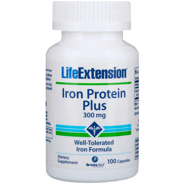 Żelazo Life Extension Iron Protein Plus 300 mg 100 caps - Sklep Witaminki.pl