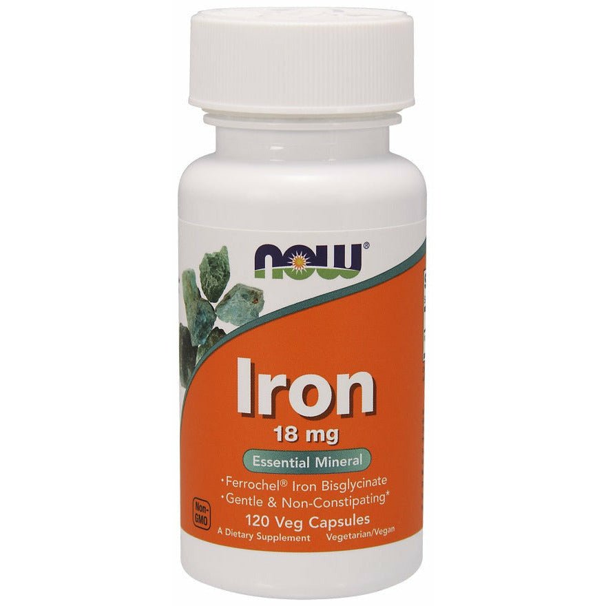 Żelazo NOW Foods Iron 18 mg 120 vcaps - Sklep Witaminki.pl