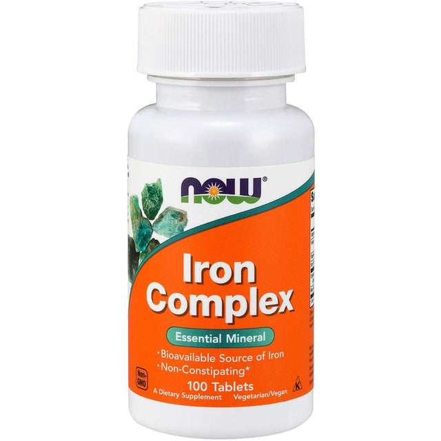 Żelazo NOW Foods Iron Complex 100 tabs - Sklep Witaminki.pl