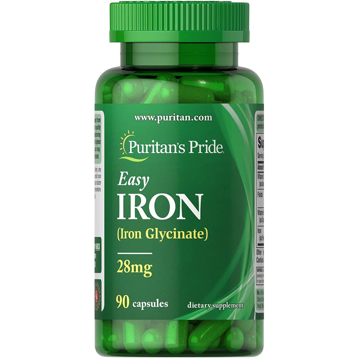 Puritan's Pride Iron 28 mg 90 caps Żelazo - Sklep Witaminki.pl