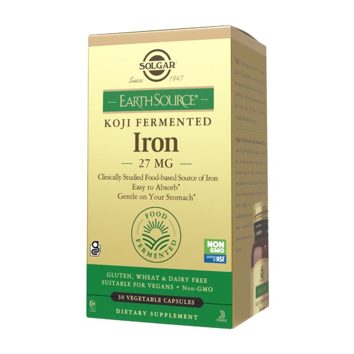 Solgar Earth Source Koji Fermented Iron 27 mg 30 vcaps Żelazo - Sklep Witaminki.pl