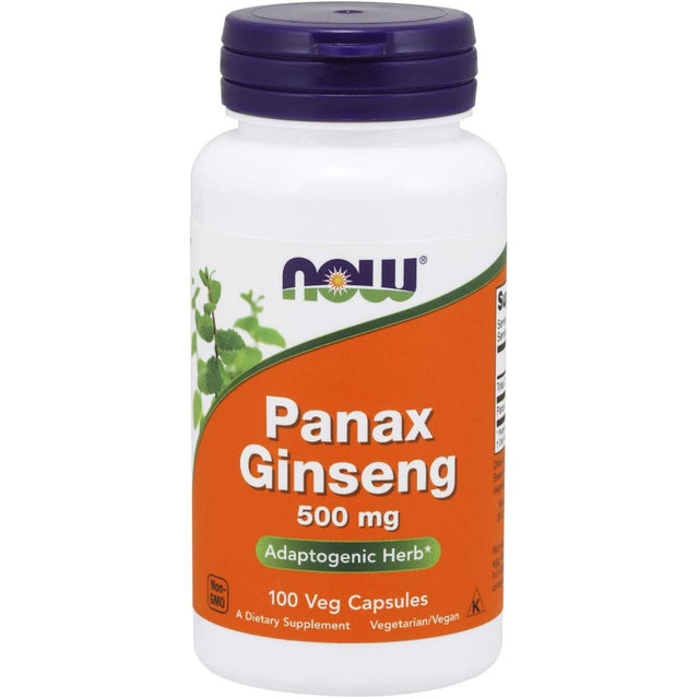 Żeń-Szeń Koreański NOW Foods Panax Ginseng 500 mg 100 vcaps - Sklep Witaminki.pl