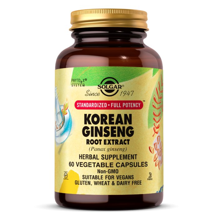 Żeń-Szeń Koreański Solgar Korean Ginseng Root Extract 60 vcaps - Sklep Witaminki.pl