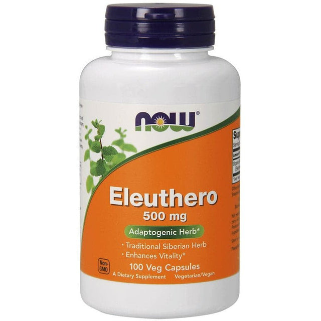 Żeń-Szeń Syberyjski NOW Foods Eleuthero 500 mg 100 vcaps - Sklep Witaminki.pl