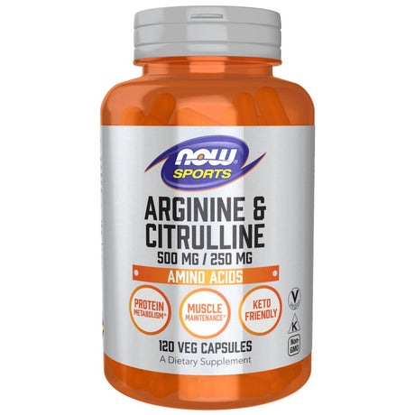 Arginina + Cytrulina NOW Foods Arginine & Citrulline 120 vcaps - Sklep Witaminki.pl