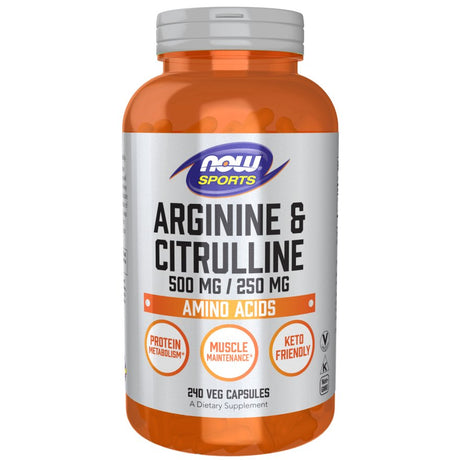 Arginina + Cytrulina NOW Foods Arginine & Citrulline 240 vcaps - Sklep Witaminki.pl
