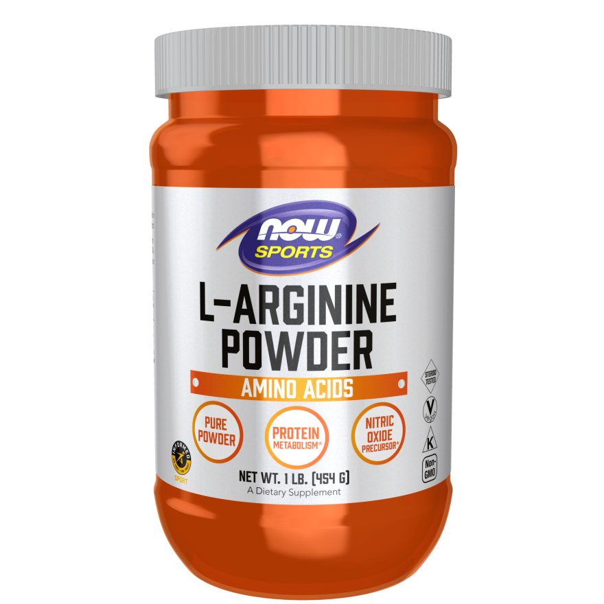 Arginina NOW Foods L-Arginine Pure Powder 454 g - Sklep Witaminki.pl