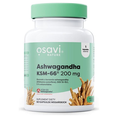 Ashwagandha Osavi Ashwagandha KSM-66 (Nature) 200 mg 60 vegan caps - Sklep Witaminki.pl