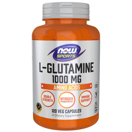 Glutamina NOW Foods L-Glutamine 1000 mg 120 vcaps - Sklep Witaminki.pl