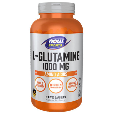Glutamina NOW Foods L-Glutamine 1000 mg 240 vcaps - Sklep Witaminki.pl