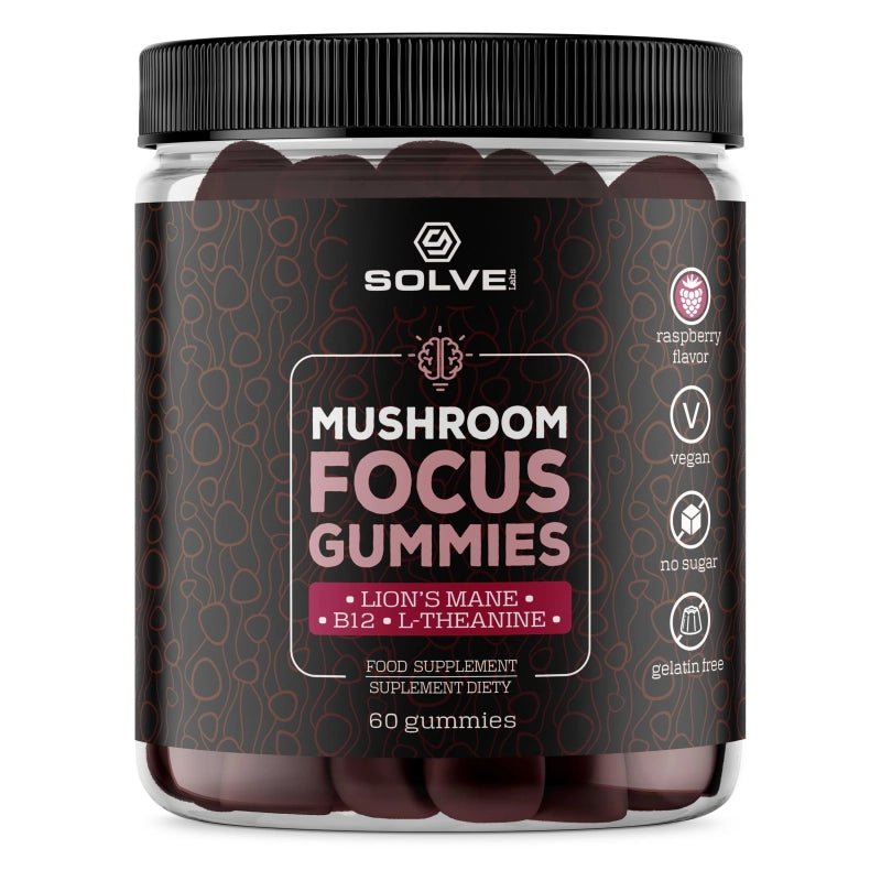 Kompleks Grzybów Solve Labs Mushroom Focus Gummies 60 gummies - Sklep Witaminki.pl
