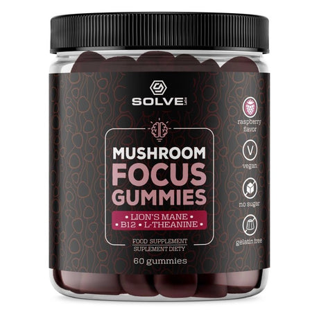 Kompleks Grzybów Solve Labs Mushroom Focus Gummies 60 gummies - Sklep Witaminki.pl