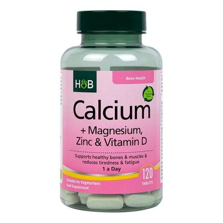 Kompleks na kości Holland & Barrett Calcium + Magnesium, Zinc & Vitamin D 120 tabs - Sklep Witaminki.pl