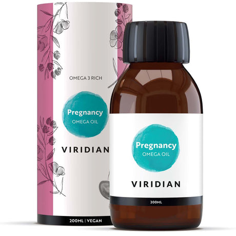 Kwasy Omega-3 dla kobiet w ciąży Viridian Pregnancy Omega Oil 200 ml - Sklep Witaminki.pl