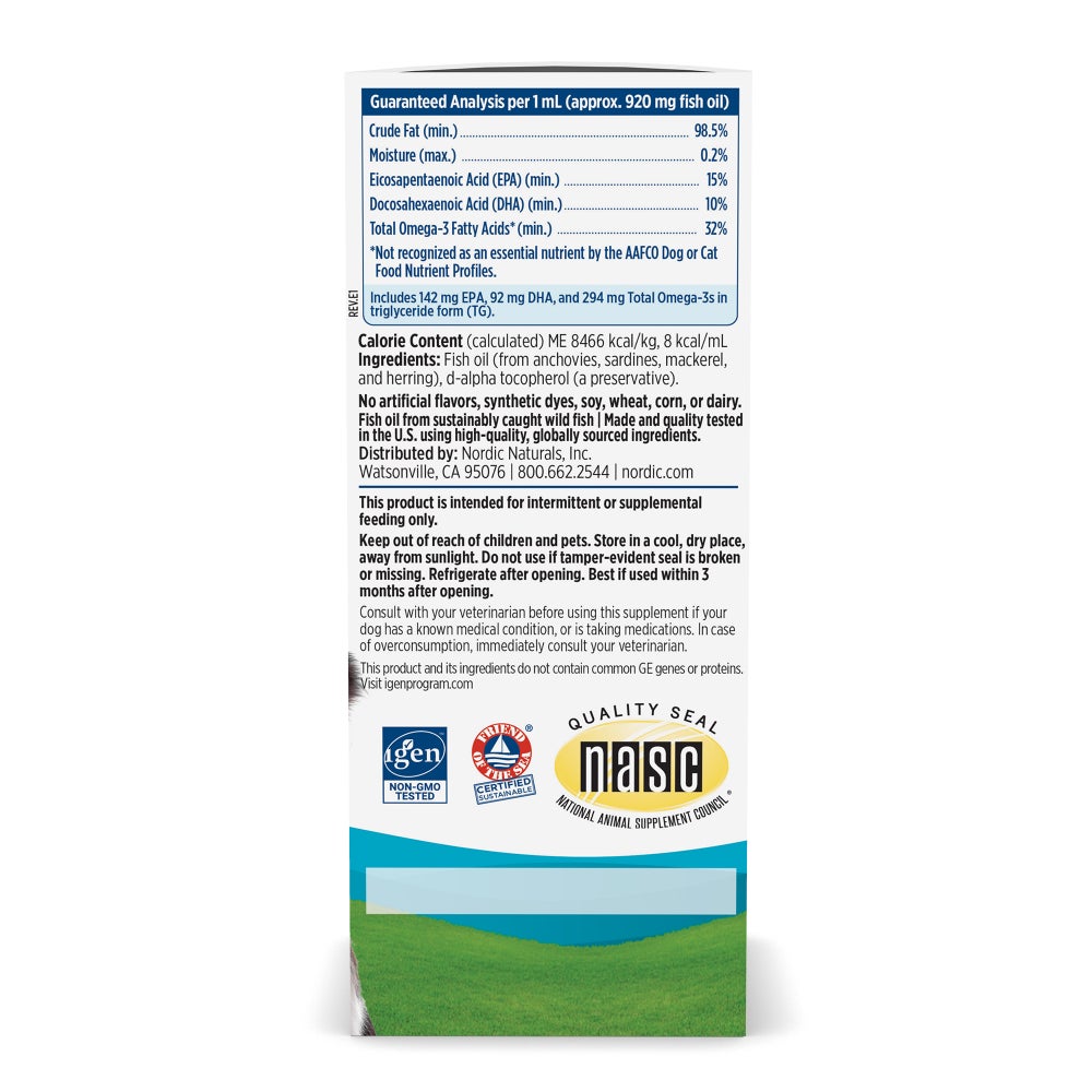 Kwasy Omega - 3 dla Psa Nordic Naturals Omega - 3 Pet Liquid 60 ml - Sklep Witaminki.pl