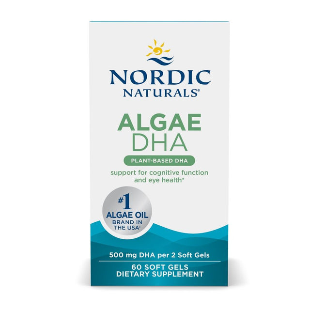 Nordic Naturals Algae DHA 60 softgels Kwasy Omega - 3 dla Wegan - Sklep Witaminki.pl