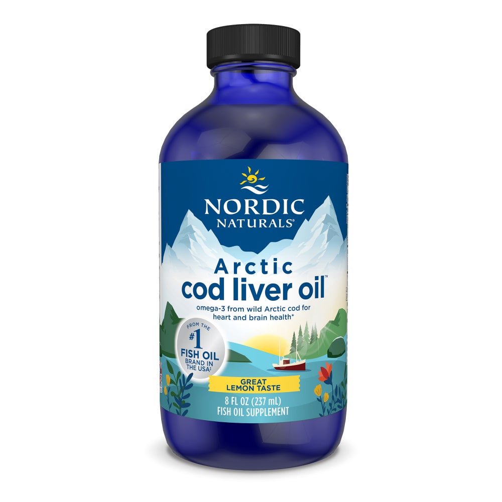 Nordic Naturals Arctic Cod Liver Oil Liquid 237 ml Cytryna Olej z Wątroby Dorsza - Sklep Witaminki.pl