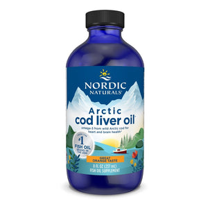Nordic Naturals Arctic Cod Liver Oil Liquid 237 ml Pomarańcza Olej z Wątroby Dorsza - Sklep Witaminki.pl