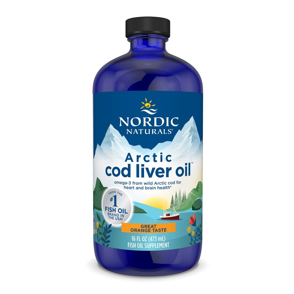 Nordic Naturals Arctic Cod Liver Oil Liquid 473 ml Pomarańcza Olej z Wątroby Dorsza - Sklep Witaminki.pl