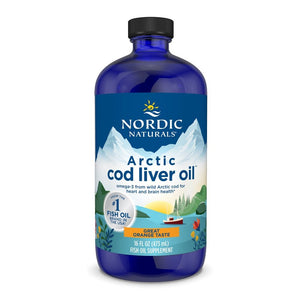 Nordic Naturals Arctic Cod Liver Oil Liquid 473 ml Pomarańcza Olej z Wątroby Dorsza - Sklep Witaminki.pl