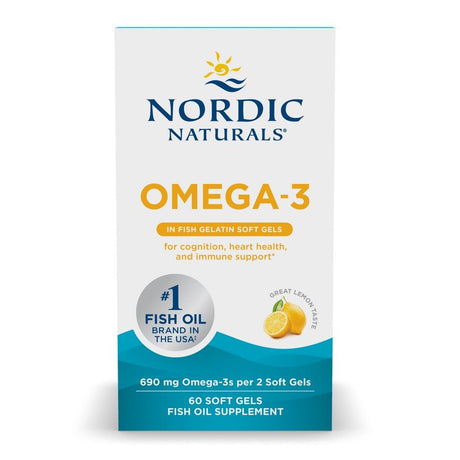 Nordic Naturals Omega - 3 Fish Softgels 60 softgels Cytryna Kwasy Omega - 3 - Sklep Witaminki.pl