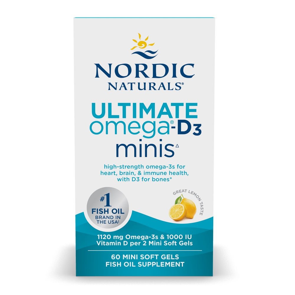 Nordic Naturals Ultimate Omega - D3 Minis 60 softgels Lemon Kwasy Omega - 3 - Sklep Witaminki.pl