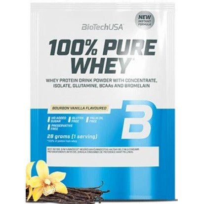 Odżywka Białkowa BioTechUSA 100% Pure Whey (Próbka) Bourbon Vanilla 28 g - Sklep Witaminki.pl