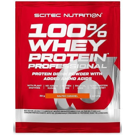Odżywka Białkowa Scitec Nutrition 100% Whey Protein Professional (Próbka) Salted Caramel 30 g - Sklep Witaminki.pl