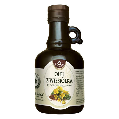 Olej z Wiesiołka Oleofarm Olej z wiesiołka tłoczony na zimno 250 ml - Sklep Witaminki.pl